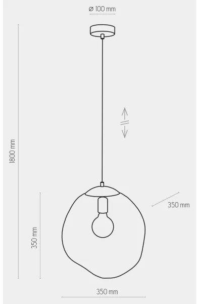 Lampadario a sospensione con filo SOL 1xE27/60W/230V