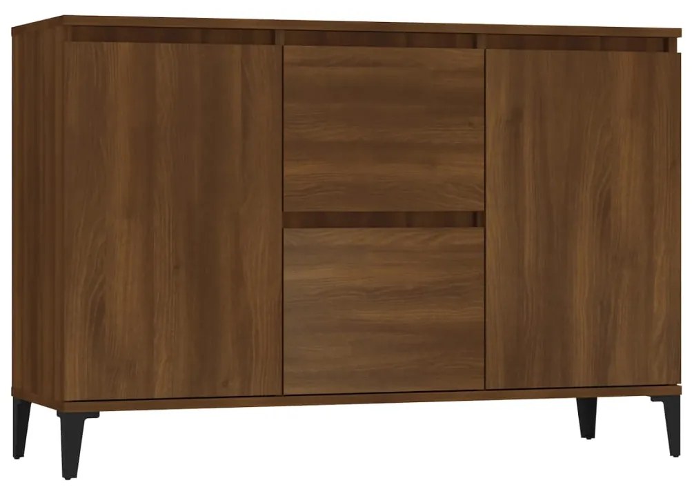 Credenza rovere marrone 104x35x70 cm in legno ingegnerizzato