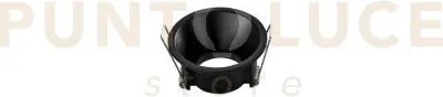 Faretto da incasso obon tondo nero in alluminio ip65 66x35mm 1 luce...