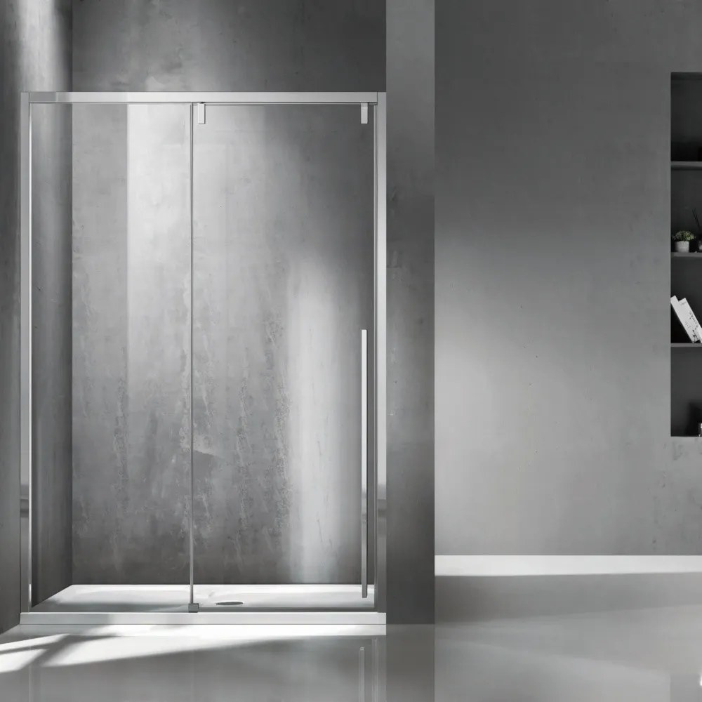Porta doccia scorrevole 140cm vetro 8mm altezza 200h | KSA4000 - KAMALU