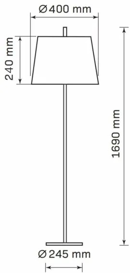 Lampada con piedistallo ELENA 1xE27/20W/230V bianco