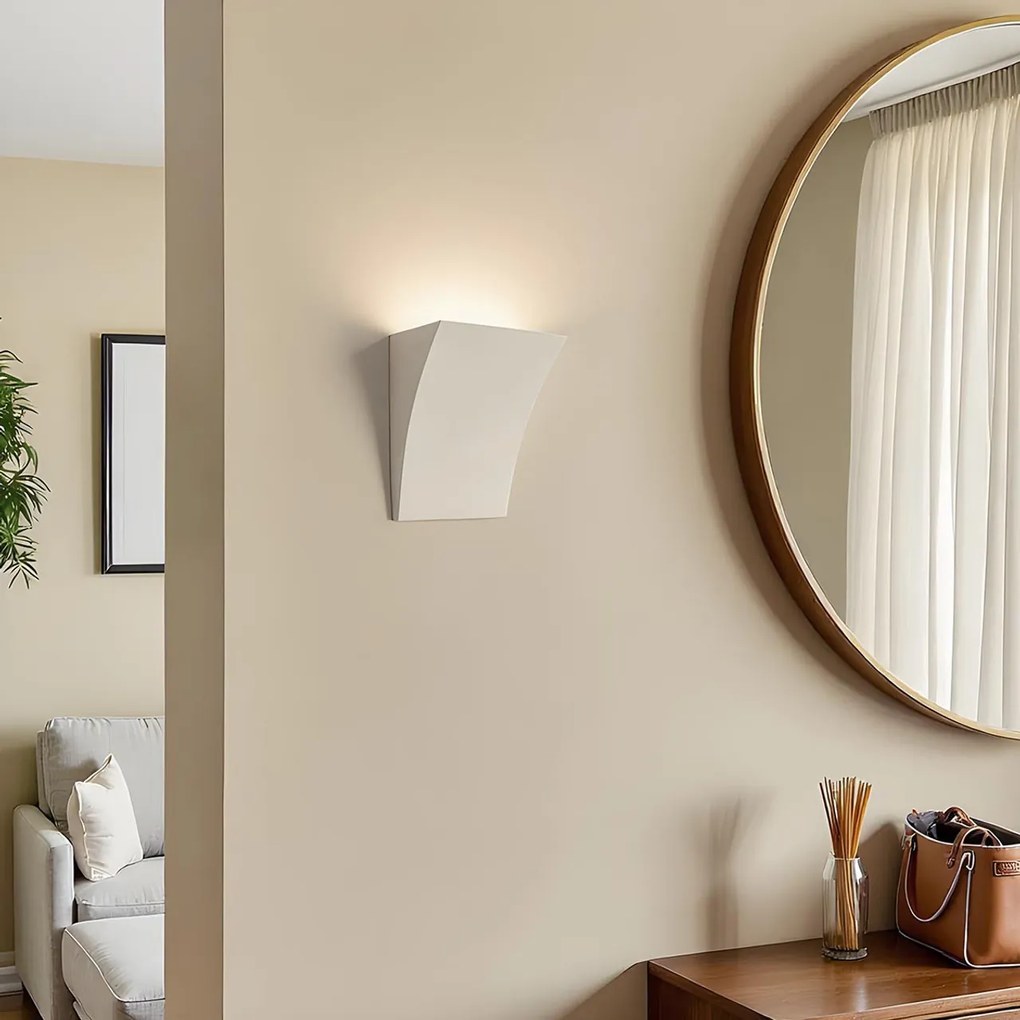 Applique in Gesso Pitturabile 195x100x250 da parete G9