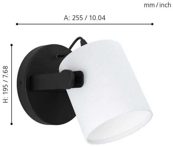 Eglo 43427 - Applique HORNWOOD 1 1xE27/28W/230V