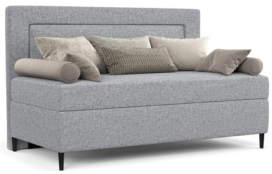 Letto singolo imbottito grigio 80x200 cm Alba - Maison de Rêve
