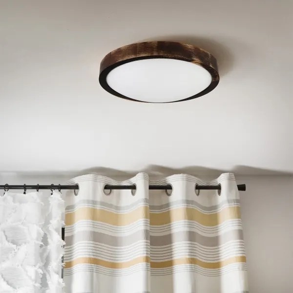 Brilagi - Plafoniera LED CARVALHO SLIM SMOKEY LED/20W/230V rovere Ø 27,5 cm