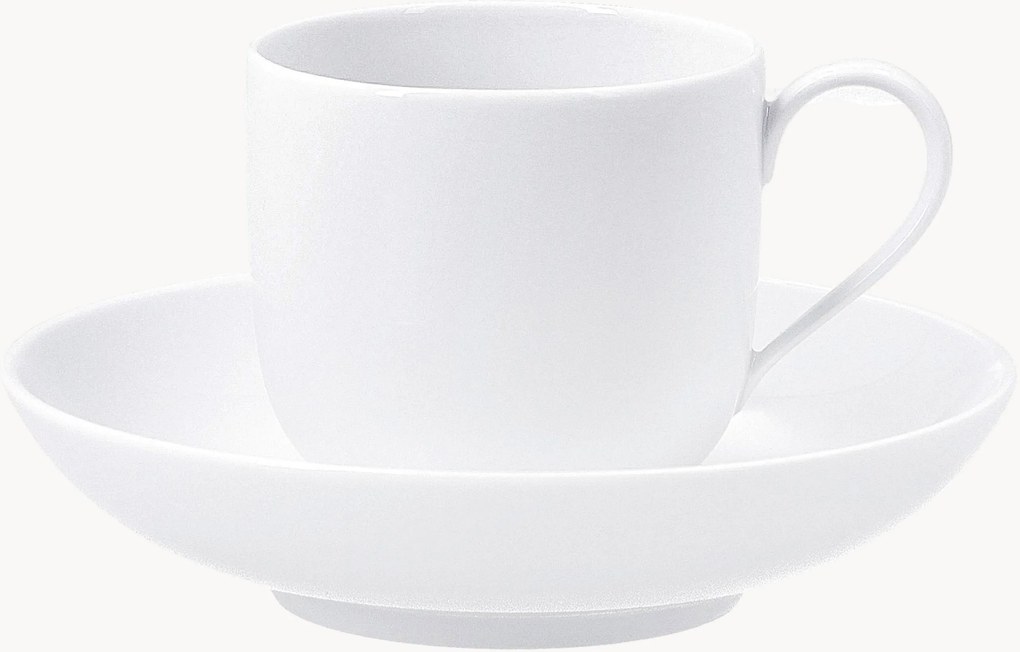 Tazza da caffè fatta a mano con piattino Urbino, set da 2
