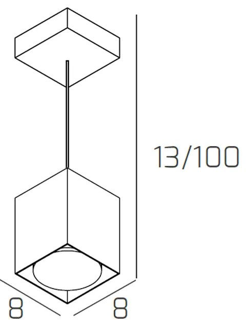 Sospensione Moderna Plate Metallo Grigio Antracite 1 Luce Gx53 10Cm