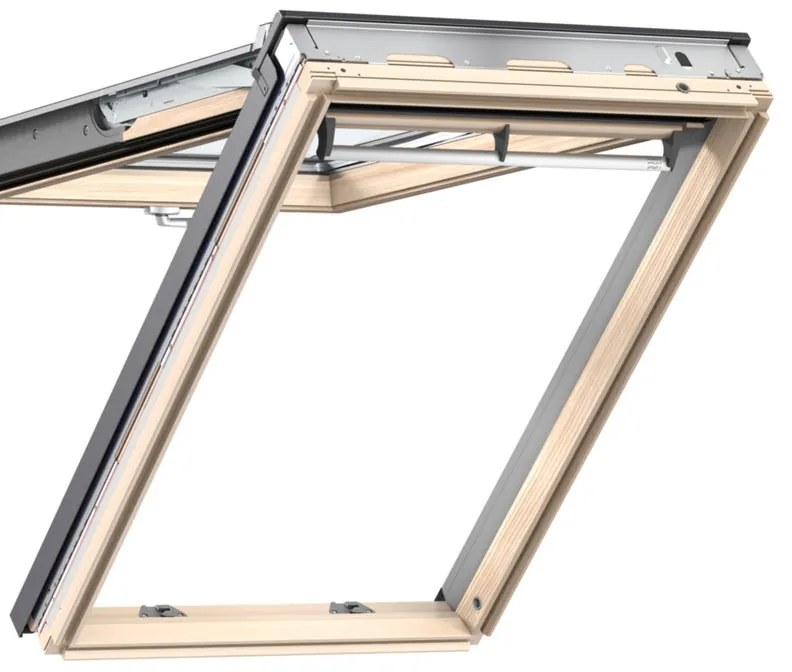 Finestra da tetto (faccia inclinata) VELUX GPL SK08 3070 manuale L 114 x H 140 cm grigio antracite e marrone