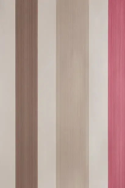 Farrow & Ball Carta da parati Chromatic Stripe - Elephant's Breath/ Brinjal/ Charleston Gray/ Middleton Pink