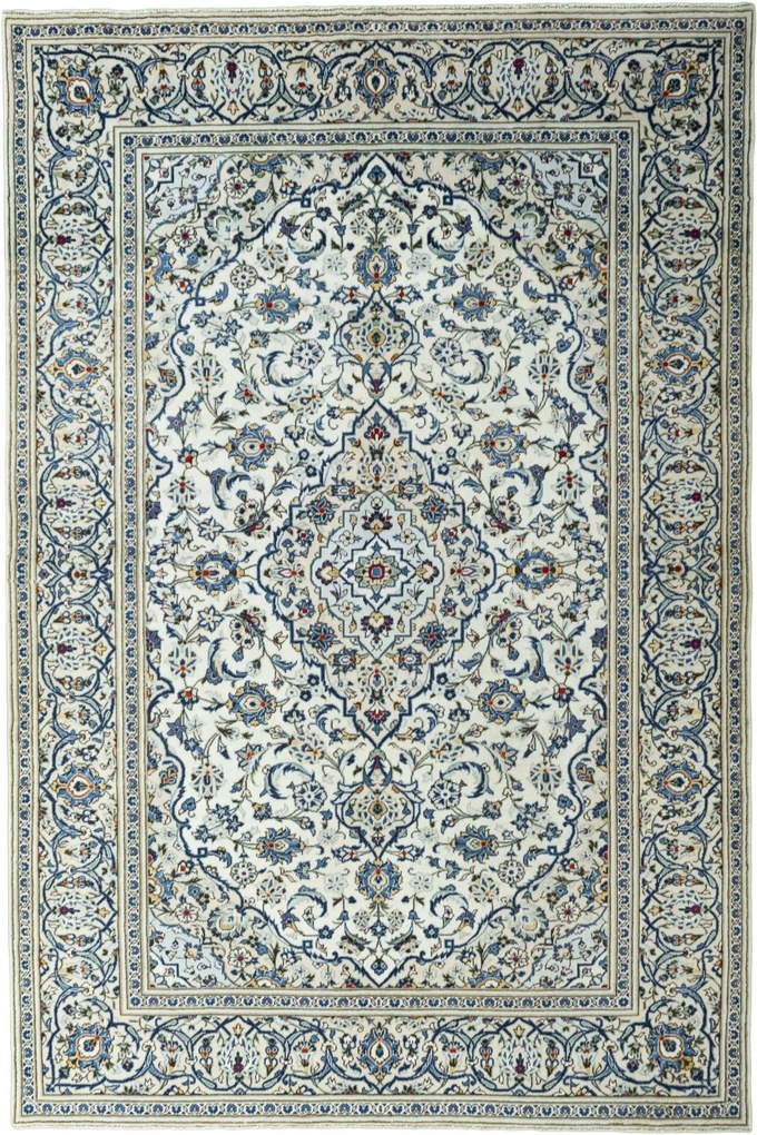 Kashan Tappeto persiano 200x300 Beige (Iran) Annodato A Mano