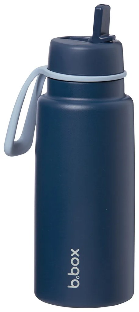 Bottiglia termica in acciaio inox con cannuccia 1l - midnight