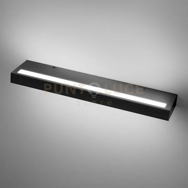 Gap525- applique led biemissione in alluminio nero dimmerabile 3000...