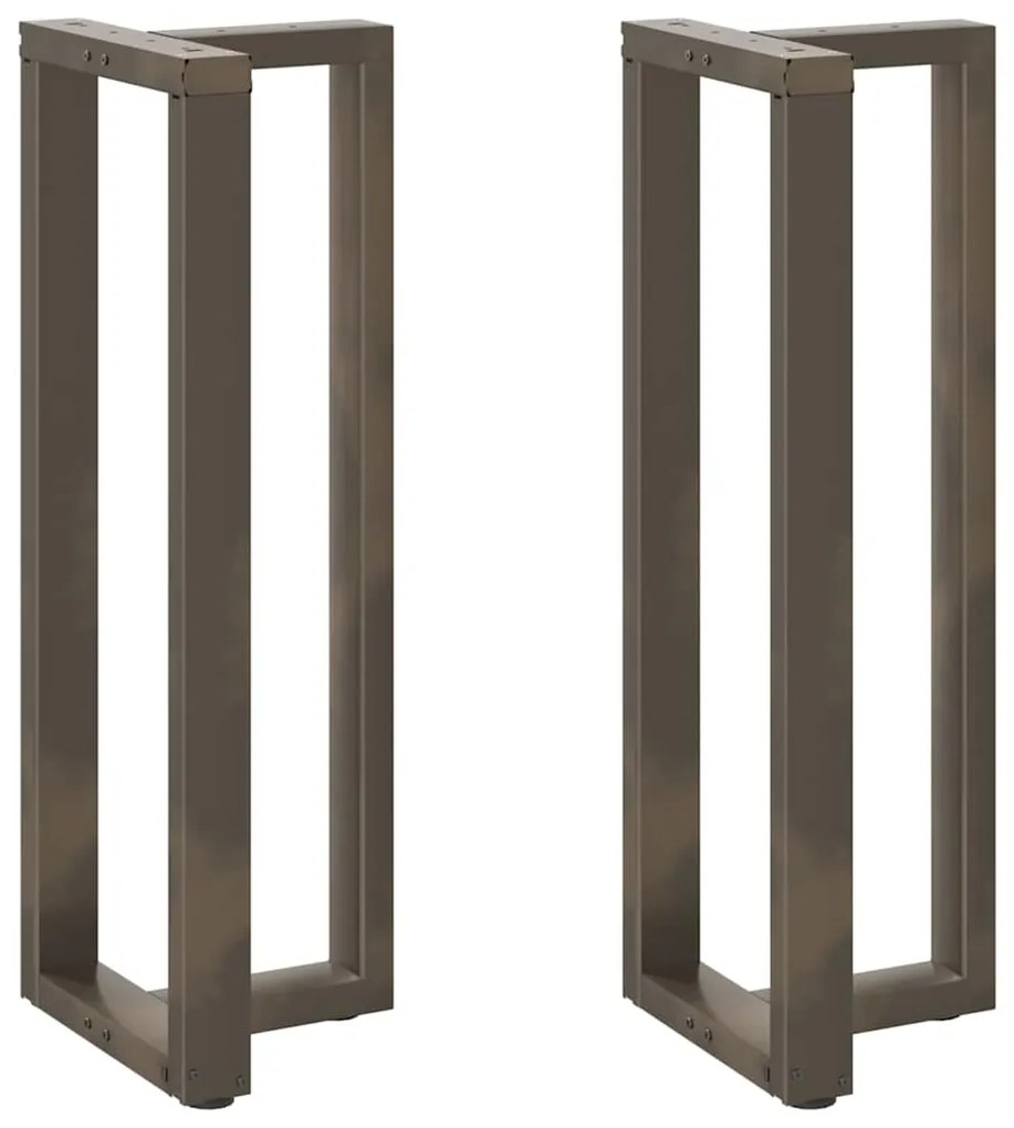 Gambe Tavolo Bar A T 2 Pz Naturale 40x35x(111-112) Cm Acciaio /
