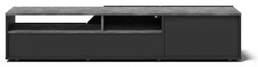 Tavolo TV nero in cemento 180x38 cm Verone - TemaHome