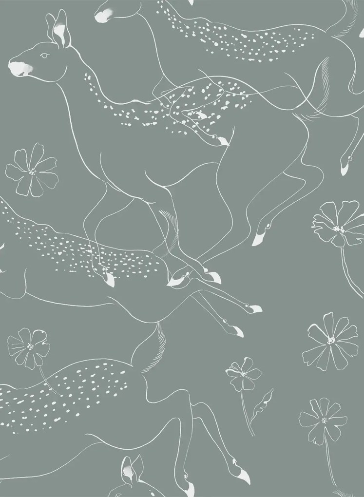 Coordonne Carta da parati panoramica Jumping Bambis - Cloud