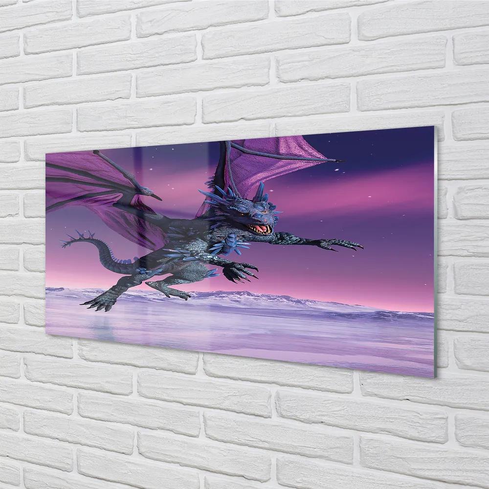 Quadro acrilico Cielo del drago colorato 100x50 cm
