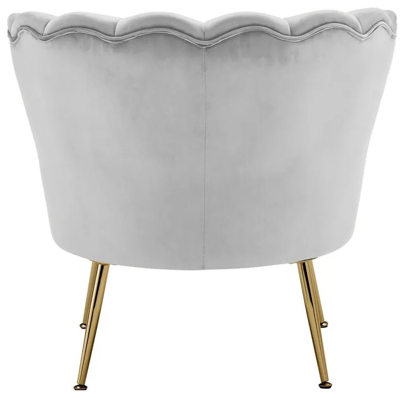 Poltrona grigio chiaro in velluto Kelsey - Støraa