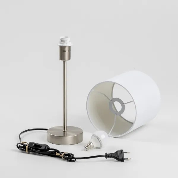Lampada da tavolo LED 1xE14/5W/230V bianco/cromo satinato