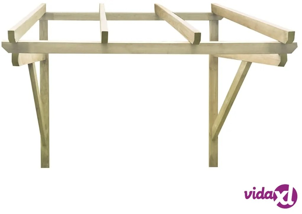 vidaXL Tettoia per Porta d'Ingresso 150x150x160 cm in Legno di Pino