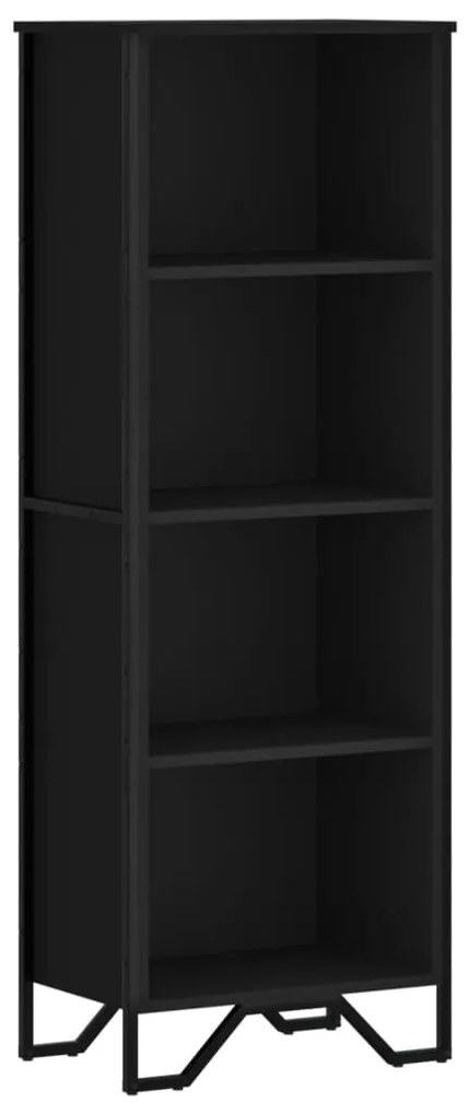 Libreria nera 50x31x137,5 cm in truciolato