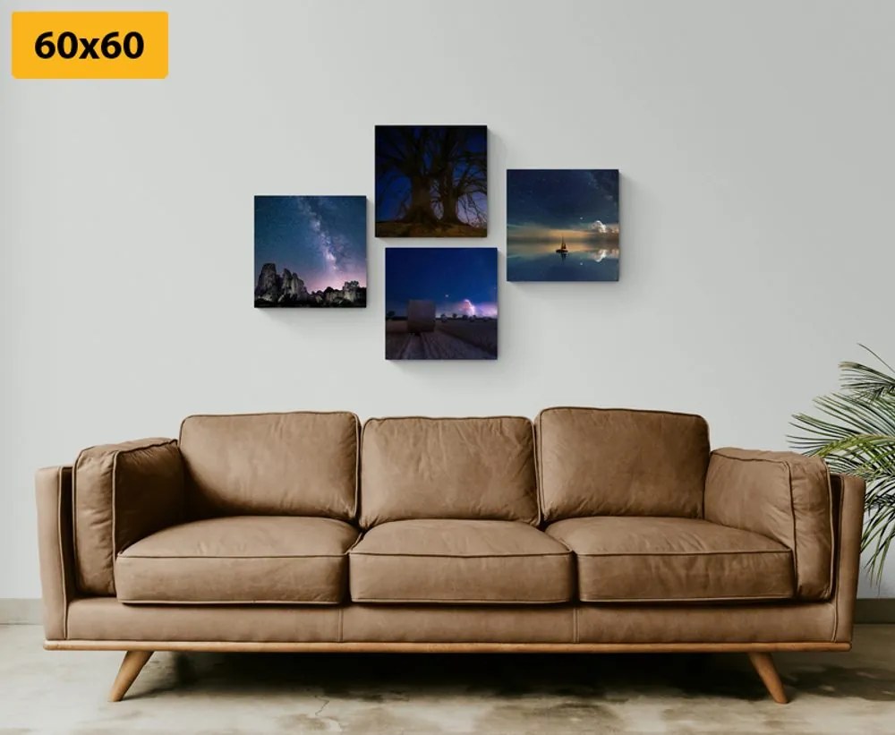 Set di quadri – Natura notturna misteriosa