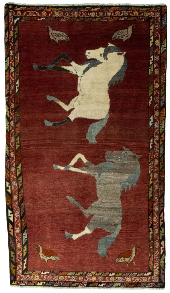 Gabbeh Tappeto persiano 130 x 220 Rosso (Iran) Annodato A Mano