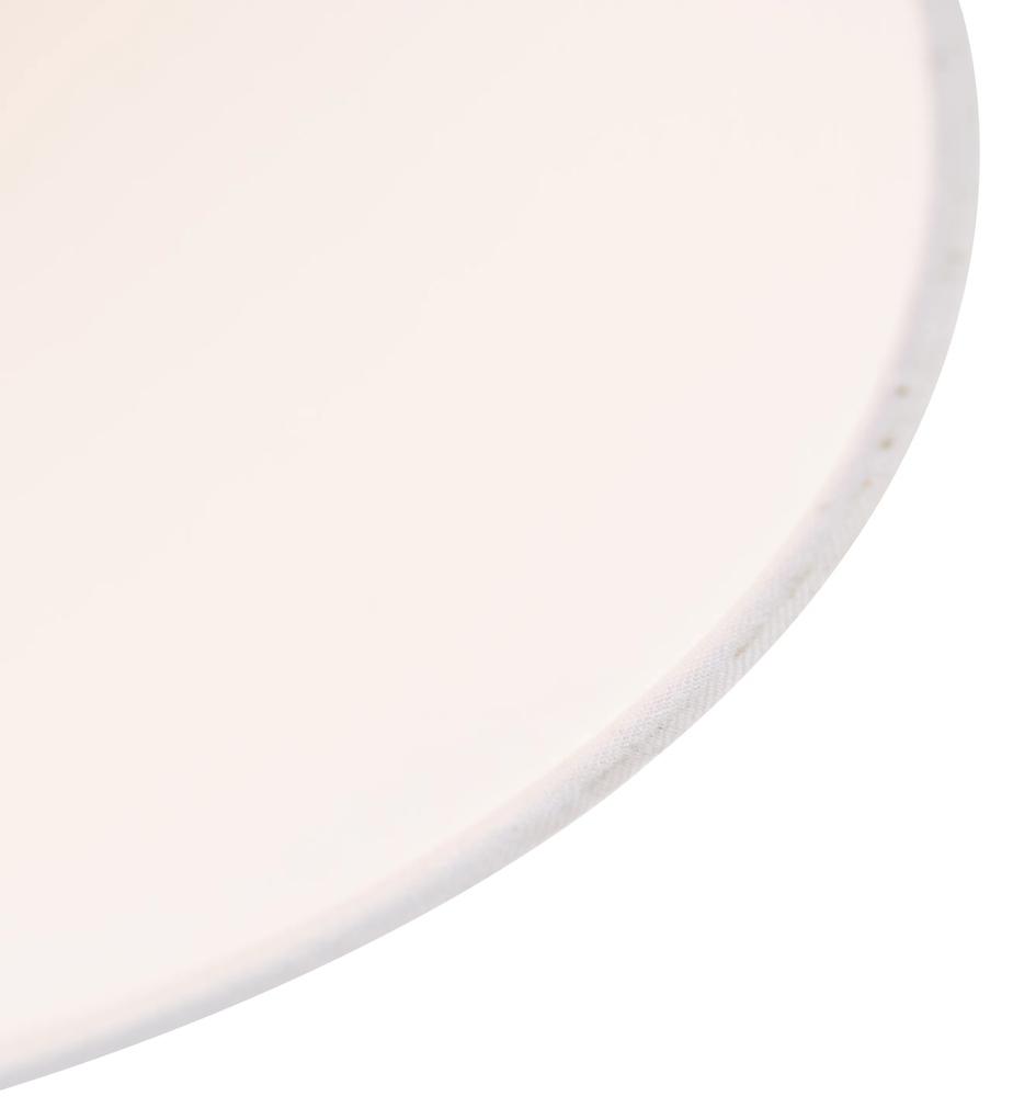 Plafoniera bianca paralume in lino bianco 35 cm COMBI