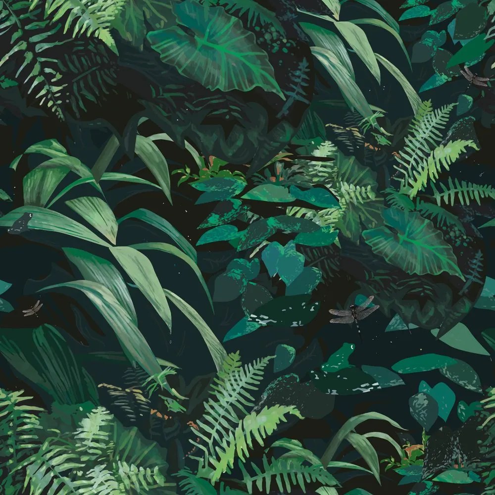 Carta da parati – Foresta pluviale verde fitta