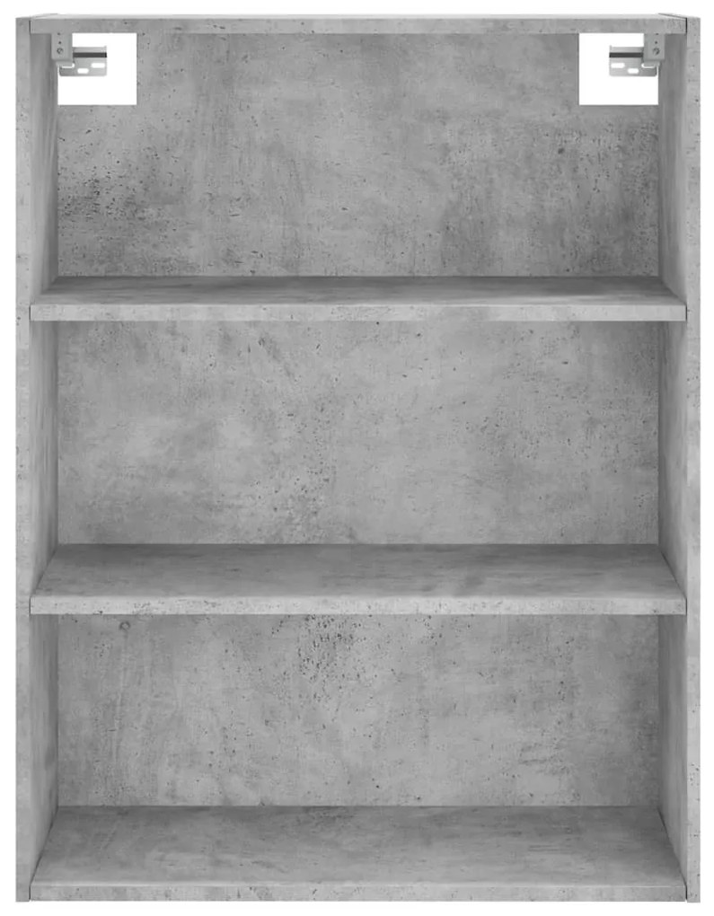 Credenza Grigio Cemento 69,5x34x180 cm in Legno Multistrato