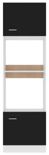 Armadio per Microonde Nero 60x57x207 cm in Truciolato