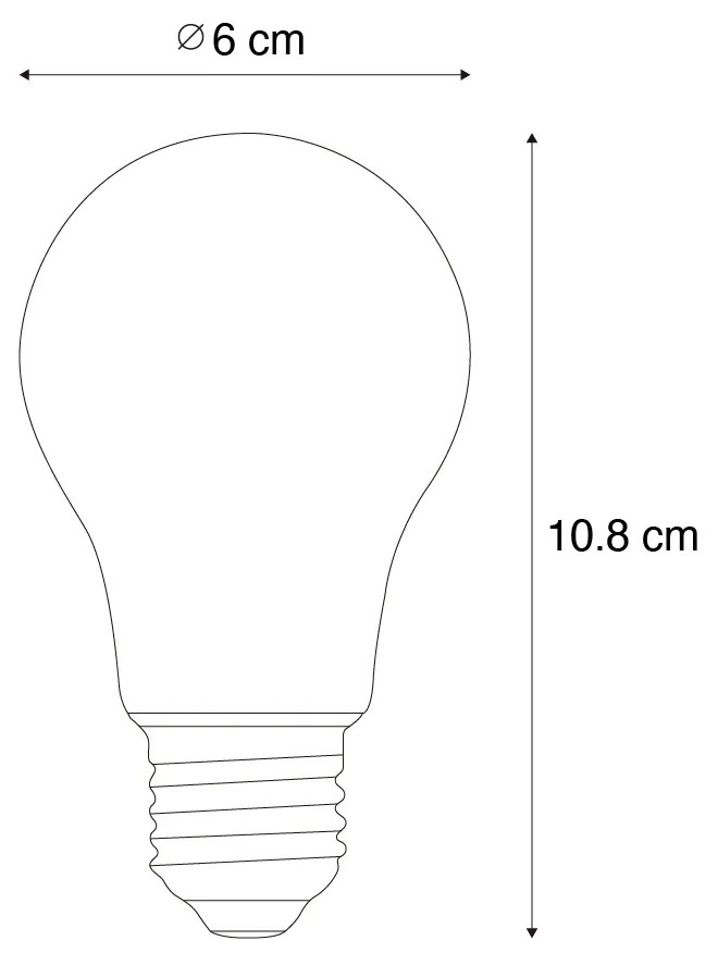 Set di 5 Lampadina LED E27 A60 con sensore di luminosità 2,5W 250lm 3000K