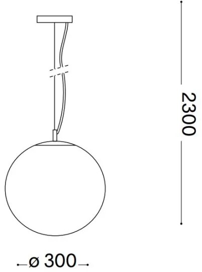 Ideal Lux - Lampadario a sospensione con filo MAPA 1xE27/42W/230V diametro 30 cm limpido