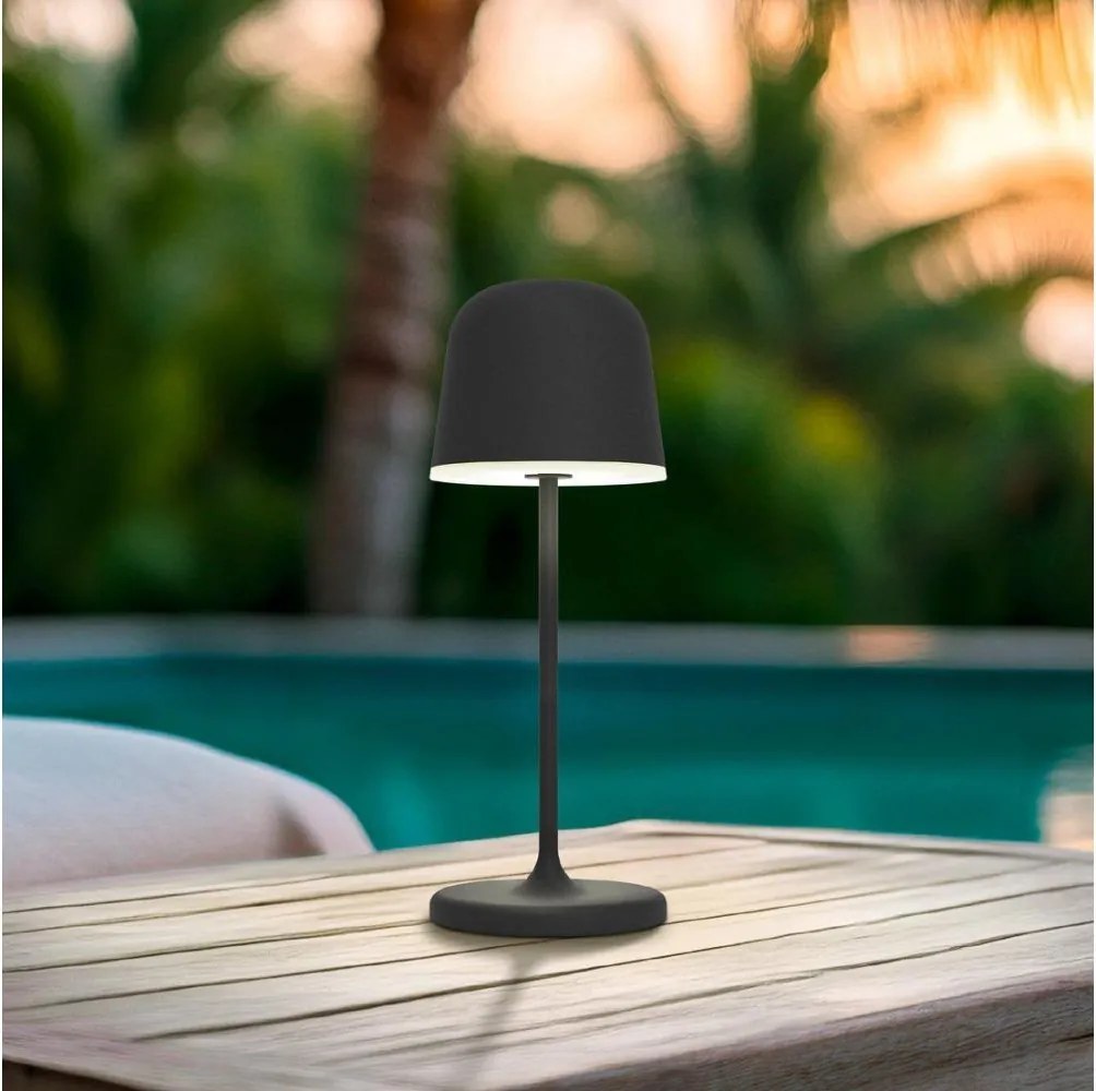 Eglo 901877 - Lampada da tavolo ricaricabile LED dimmerabile per esterni MANNERA-S LED/1,8W/5V IP54 nera