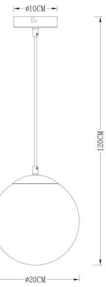 Globo 15861 - Lampadario a sospensione con filo VARUS 1xE27/40W/230V