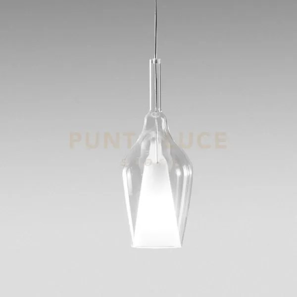 Ofelia s/12 -  vetro trasparente e portalampada bianco 1 luce attac...