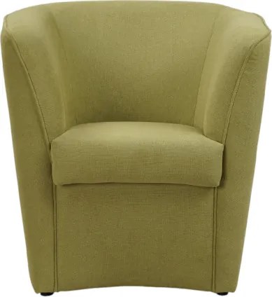 Poltrona moderna Verde in tessuto antimacchia imbottita