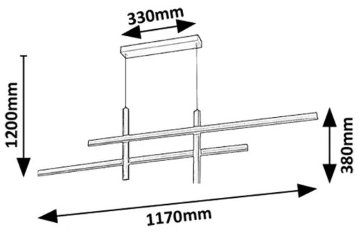 Rabalux 72366 - Lampadario LED a sospensione con filo SEVERINE LED/40W/230V 3000K