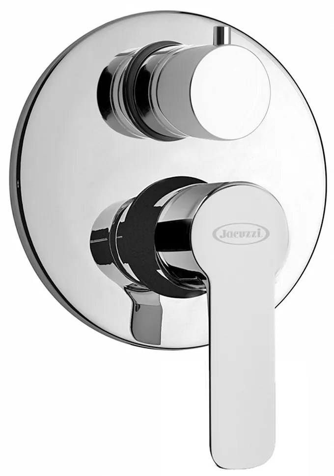 Miscelatore doccia incasso con deviatore monoleva Jacuzzi rubinetteria Eolo ottone cromato 0E000400JA00