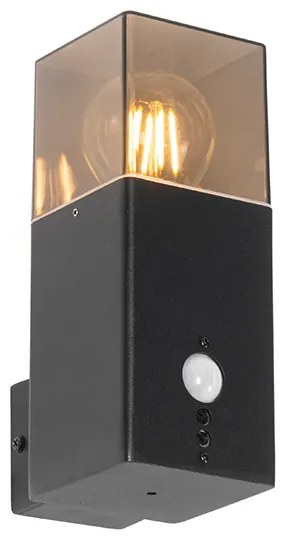 Applique da esterni nera IP44 con sensore di movimento - DENMARK