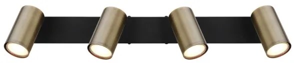 Globo 57911-4M - Faretto ROBBY 4xGU10/35W/230V nero/ottone