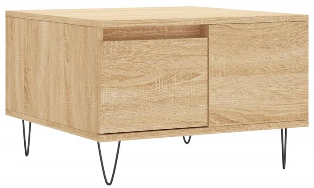 Tavolino salotto rovere sonoma 55x55x36,5 cm legno multistrato