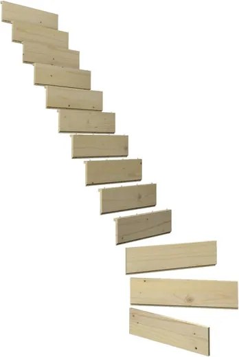 Controgradino per scale Normandie a L naturale L 146 cm 13 pezzi