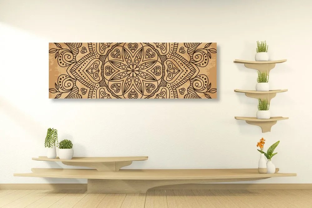Quadro su tela – Mandala con tocco antico