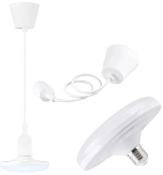 LED Lampada a sospensione KIKI 1xE27/10W/230V bianco