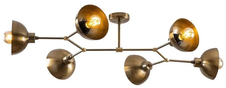 Plafoniera dorata con paralume in metallo 52x102 cm Dram – Opviq lights