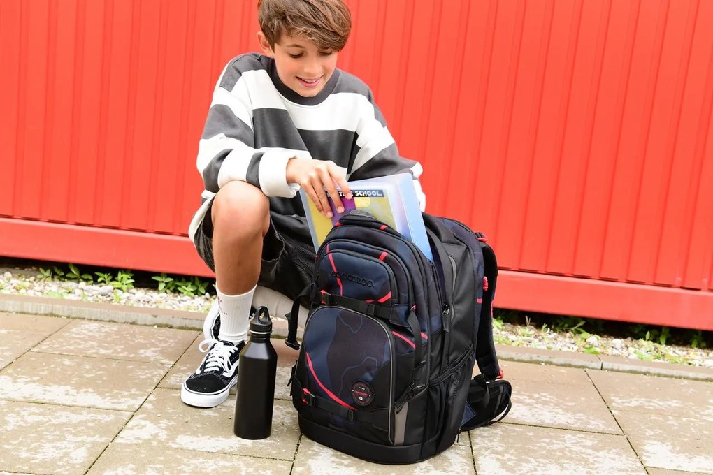 Zaino scuola coocazoo PORTER, Lava Lines, certificato AGR