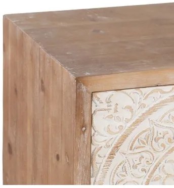 Comodino SHABBY CHIC 47 x 43 x 58 cm Naturale Legno Bianco