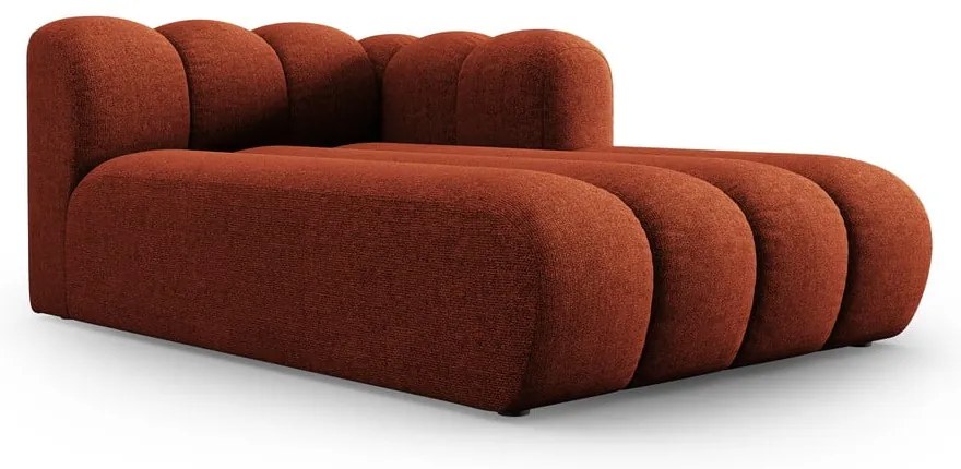 Chaise longue componibile color mattone (con penisola a destra) Lupine – Micadoni Home
