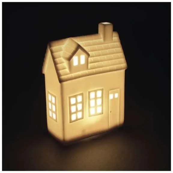 Decorazione natalizia a LED – casetta (LED/CR2032)