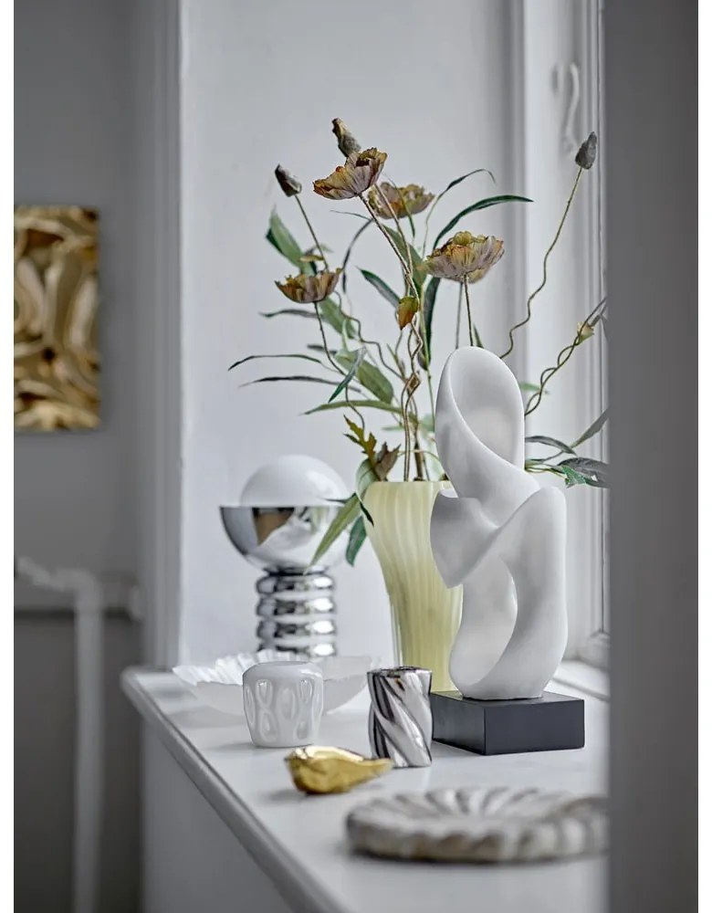 Lampada da tavolo argentata con paralume in vetro (altezza totale 32 cm) Spike – Bloomingville